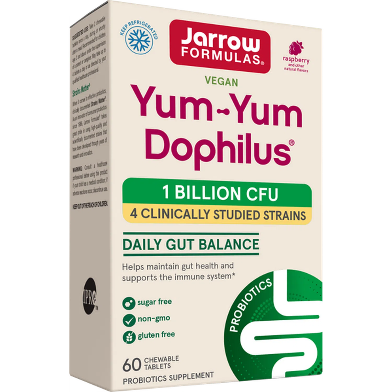 Yum-Yum Probioticos, 60 Masticables – Jarrow Formulas-Wellu