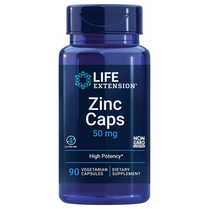 Zinc 50 mg, 90 Vegcaps – Life Extension-Wellu