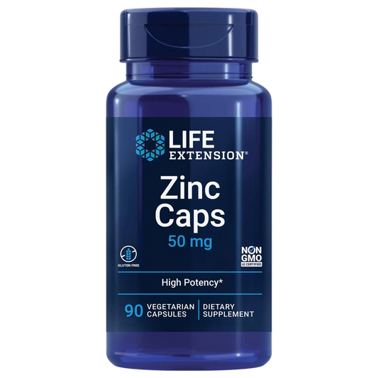 Zinc 50 mg, 90 Vegcaps – Life Extension-Wellu