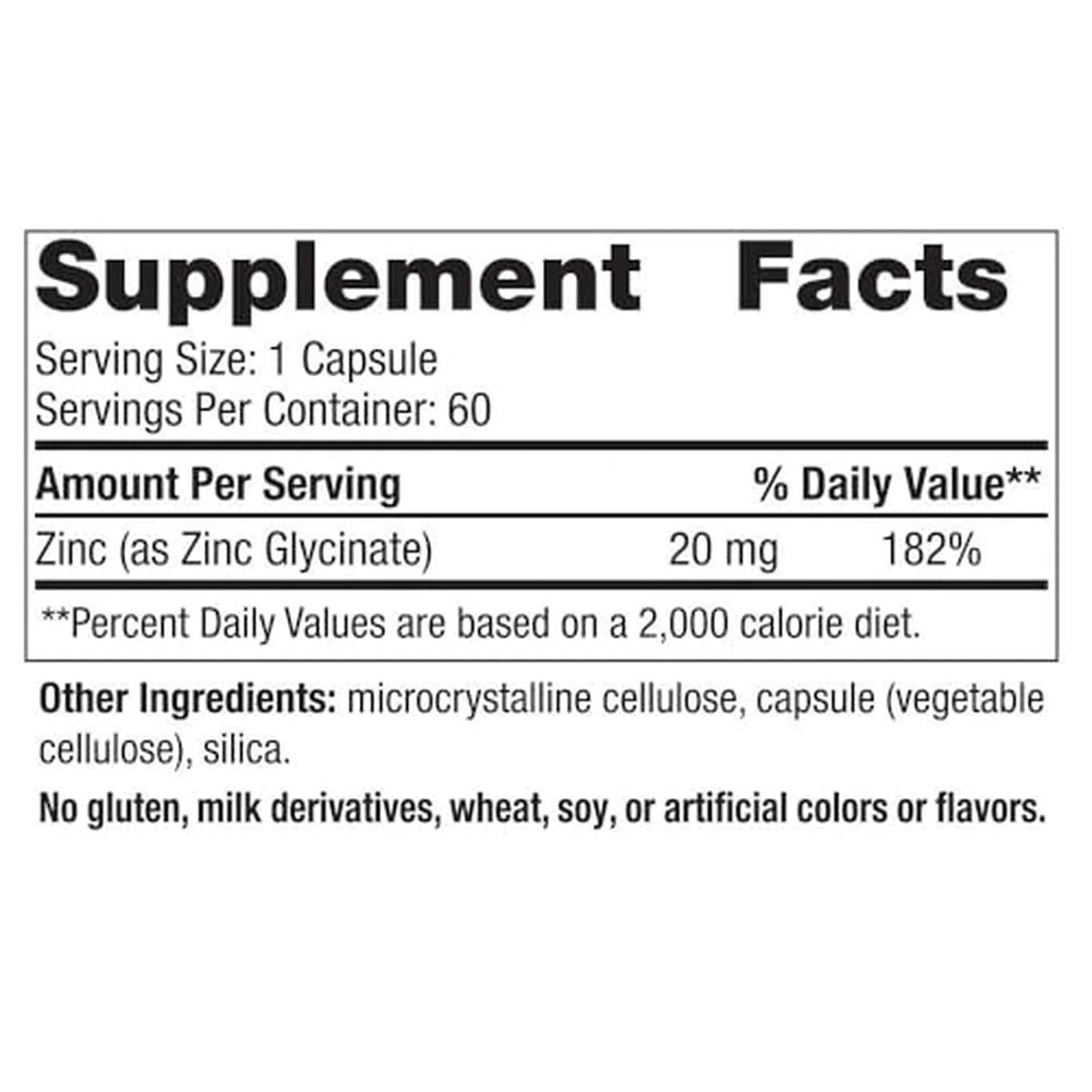 Zinc Glycinate 20mg, 60 Caps – Nordic Naturals-Wellu