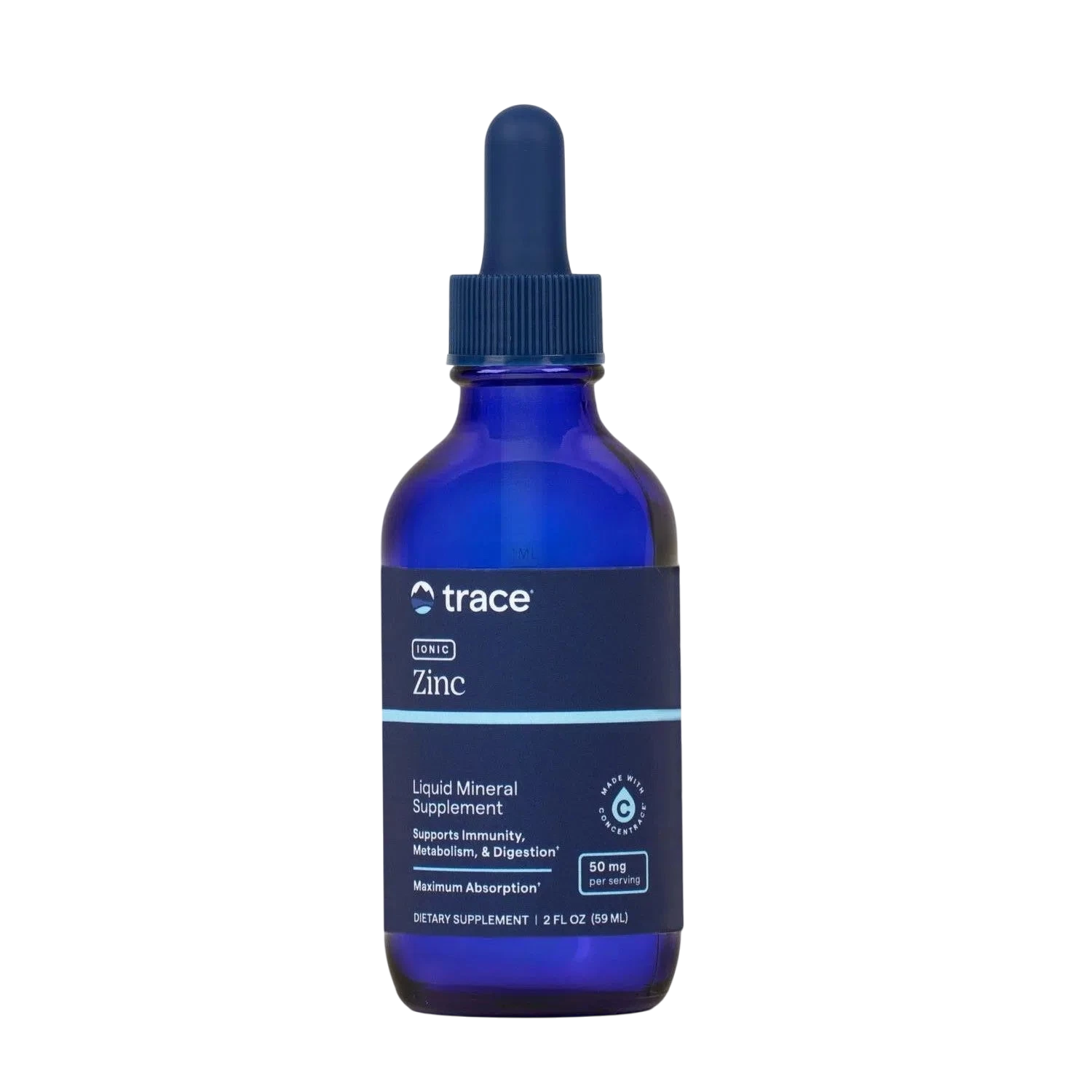 Zinc Iónico 50mg, 59ml (2 fl oz) – Trace Minerals-Wellu